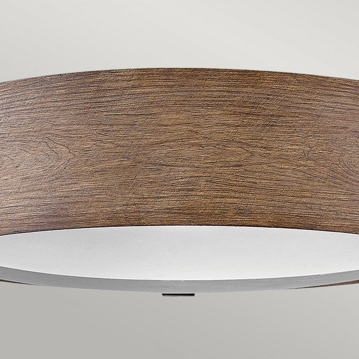 Hinkley Lighting HK-SAWYER-F-M-SQ Sawyer 3 Light Outdoor Flush Sequoia wood effect with rust Iron accents