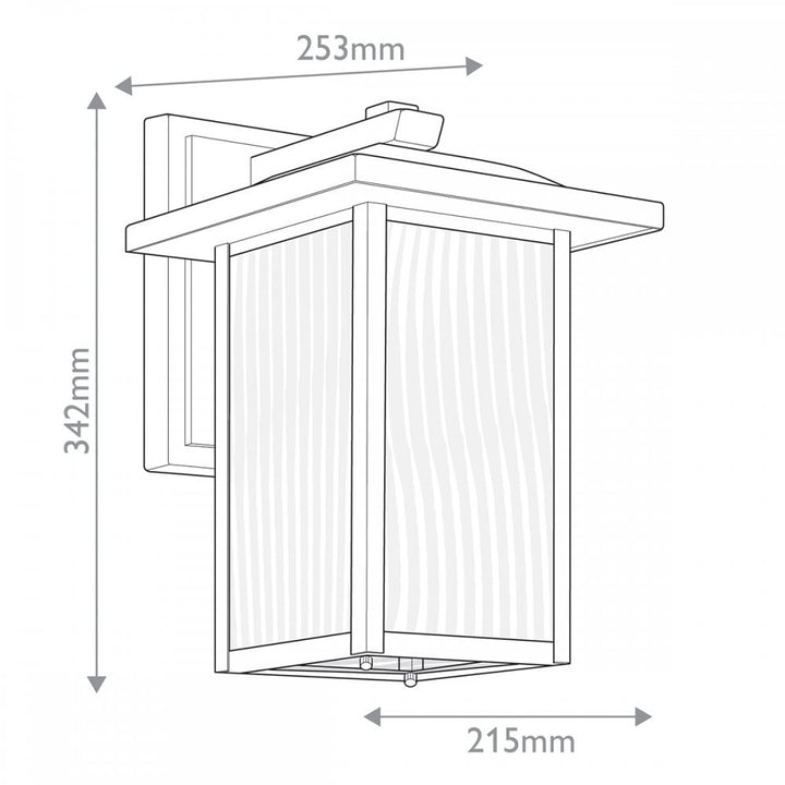 Kichler KL-CAPPANNA-M-BKT Cappanna 1 Light Medium Outdoor Wall Lantern Textured Black