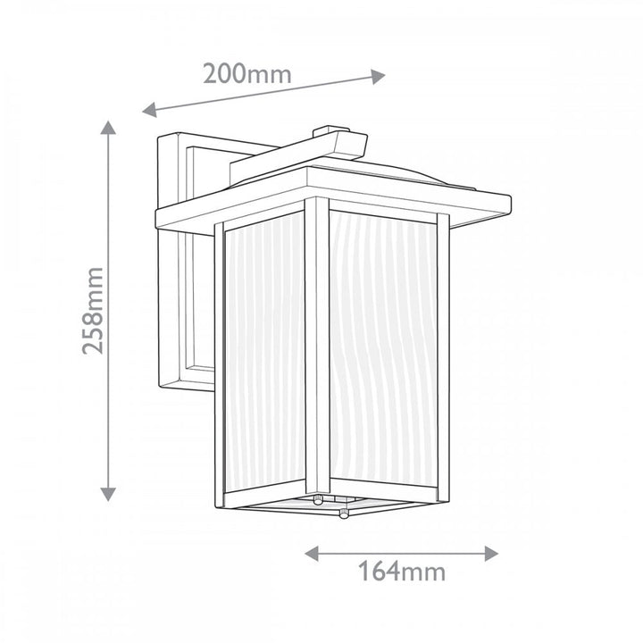 Kichler KL-CAPPANNA-S-BKT Cappanna 1 Light Small Outdoor Wall Lantern Textured Black