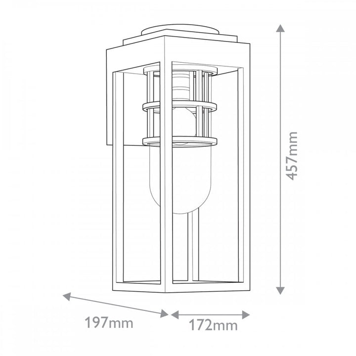 Kichler KL-HONE-M-BKT Hone 1 Light Medium Outdoor Wall Lantern Textured Black