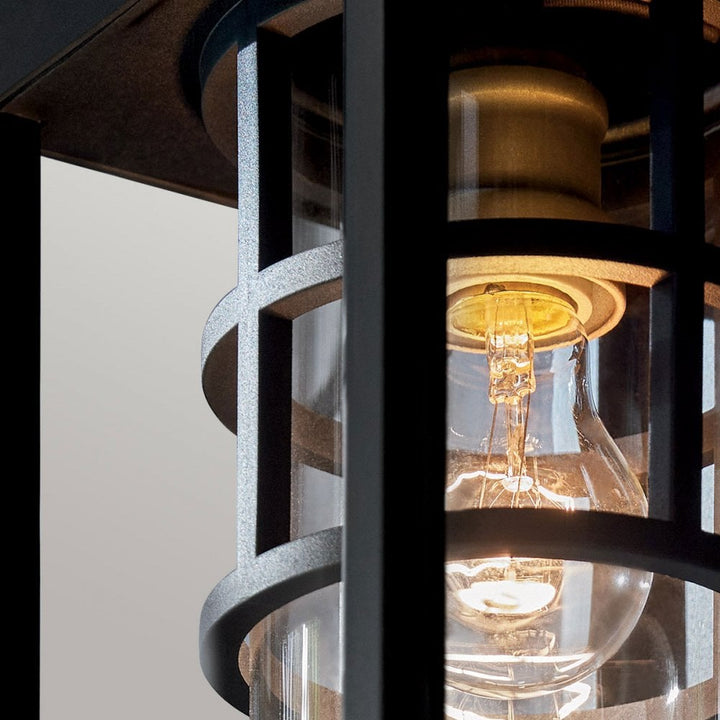 Kichler KL-HONE-M-BKT Hone 1 Light Medium Outdoor Wall Lantern Textured Black