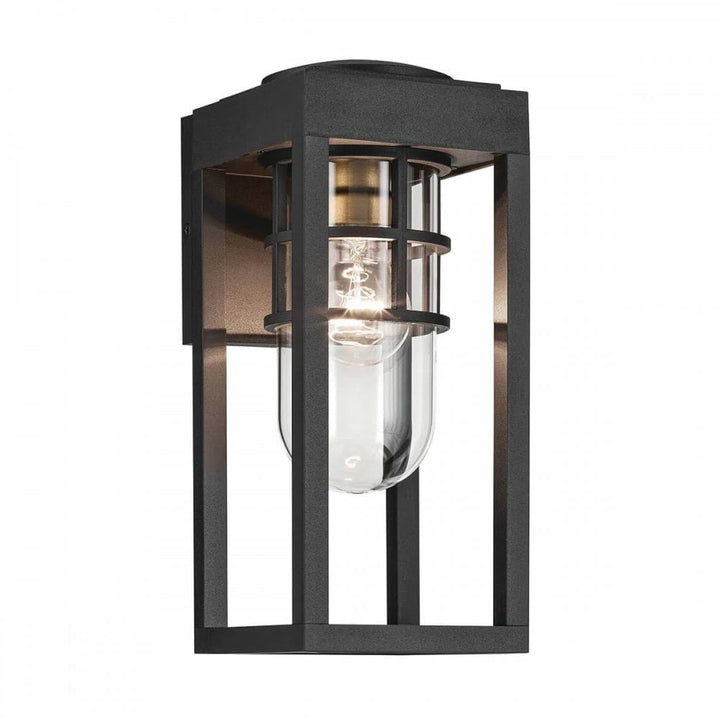 Kichler KL-HONE-S-BKT Hone 1 Light Small Outdoor Wall Lantern Textured Black