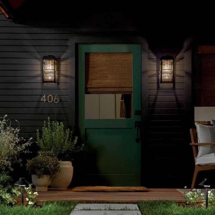 Kichler KL-HONE-S-BKT Hone 1 Light Small Outdoor Wall Lantern Textured Black