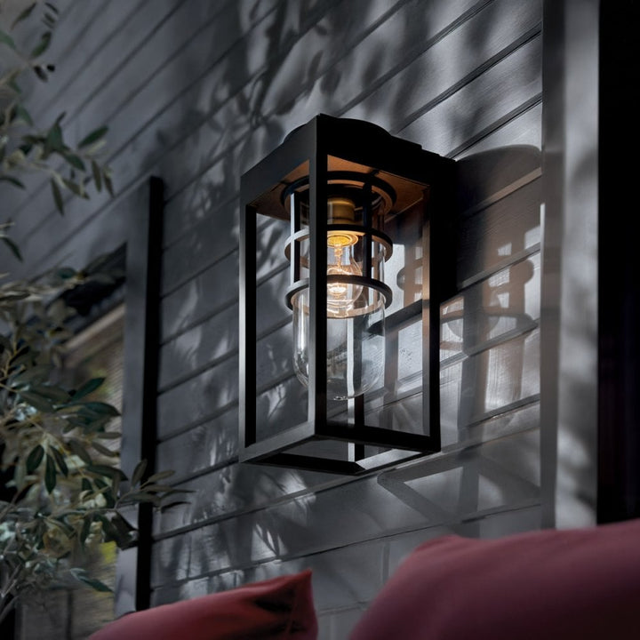 Kichler KL-HONE-S-BKT Hone 1 Light Small Outdoor Wall Lantern Textured Black