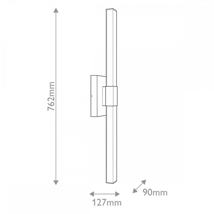 Kichler KL-NOCAR-L-BK Nocar Large LED Outdoor Wall Light Textured Black