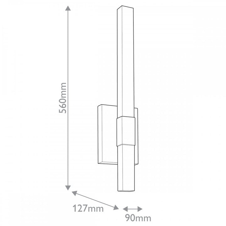 Kichler KL-NOCAR-M-BK Nocar Medium LED Outdoor Wall Light Textured Black