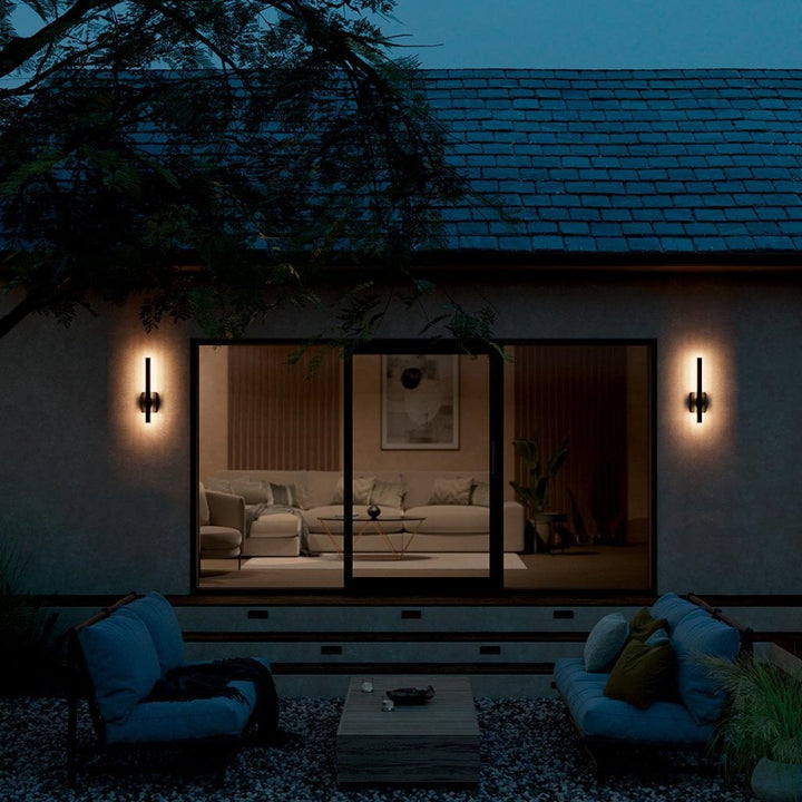 Kichler KL-NOCAR-M-BK Nocar Medium LED Outdoor Wall Light Textured Black