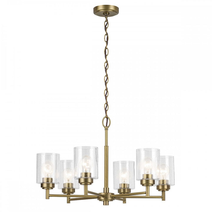 Kichler KL-WINSLOW6-NBR Winslow 6 Light Chandelier Natural Brass