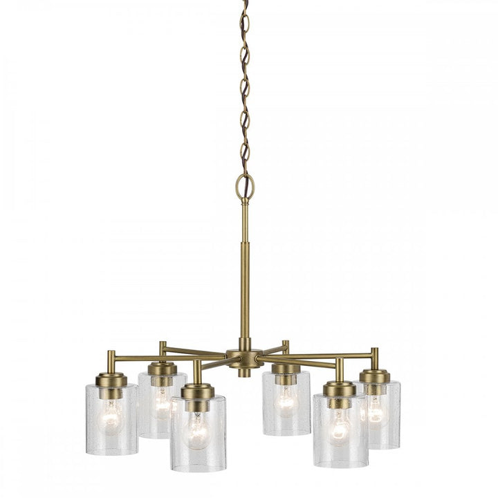 Kichler KL-WINSLOW6-NBR Winslow 6 Light Chandelier Natural Brass