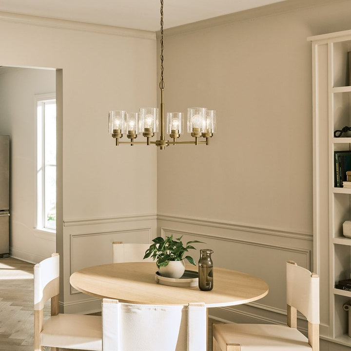 Kichler KL-WINSLOW6-NBR Winslow 6 Light Chandelier Natural Brass