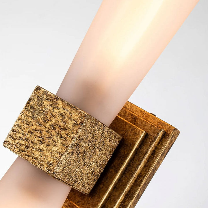 Elstead KRISTY-2WB-DG-OPAL Kristy 2 Light Bathroom Wall Light Distressed Gold