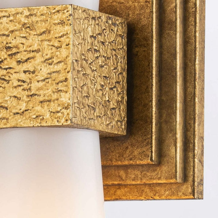 Elstead KRISTY-2WB-DG-OPAL Kristy 2 Light Bathroom Wall Light Distressed Gold
