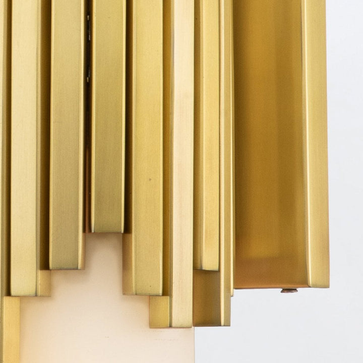 Elstead MARVELE-2WB-AB-OPAL Marvele 2 Light Bathroom Wall Light Aged Brass