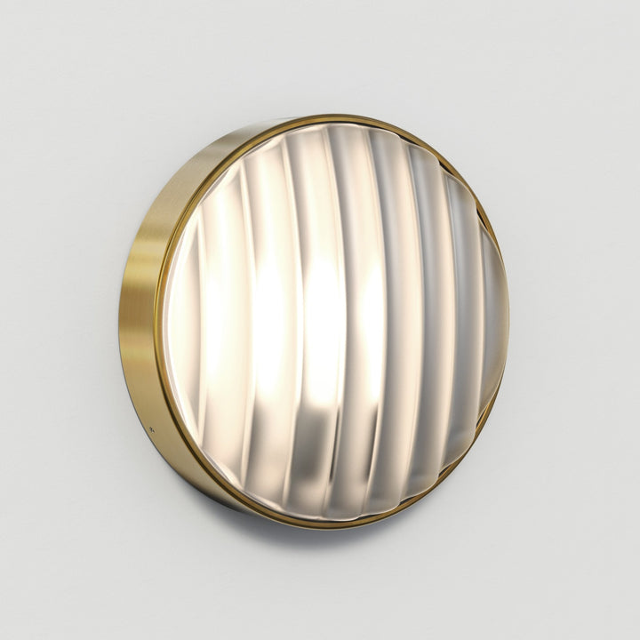 Astro 1032018 Montreal Round 300 Outdoor Wall Light PVD Brushed Brass