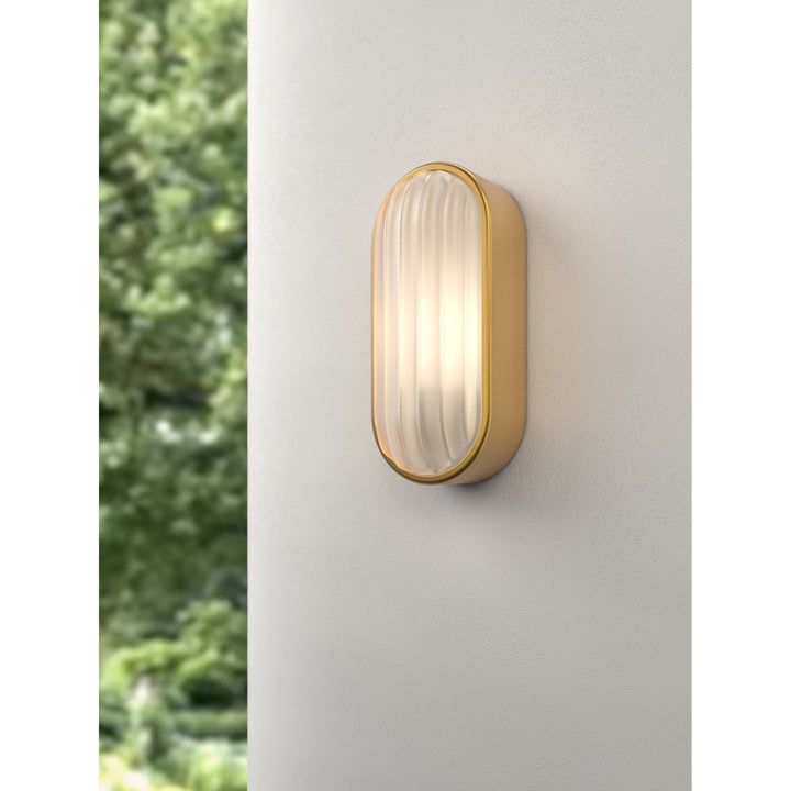 Astro 1032019 Montreal Oval Outdoor Wall Light PVD Brushed Brass