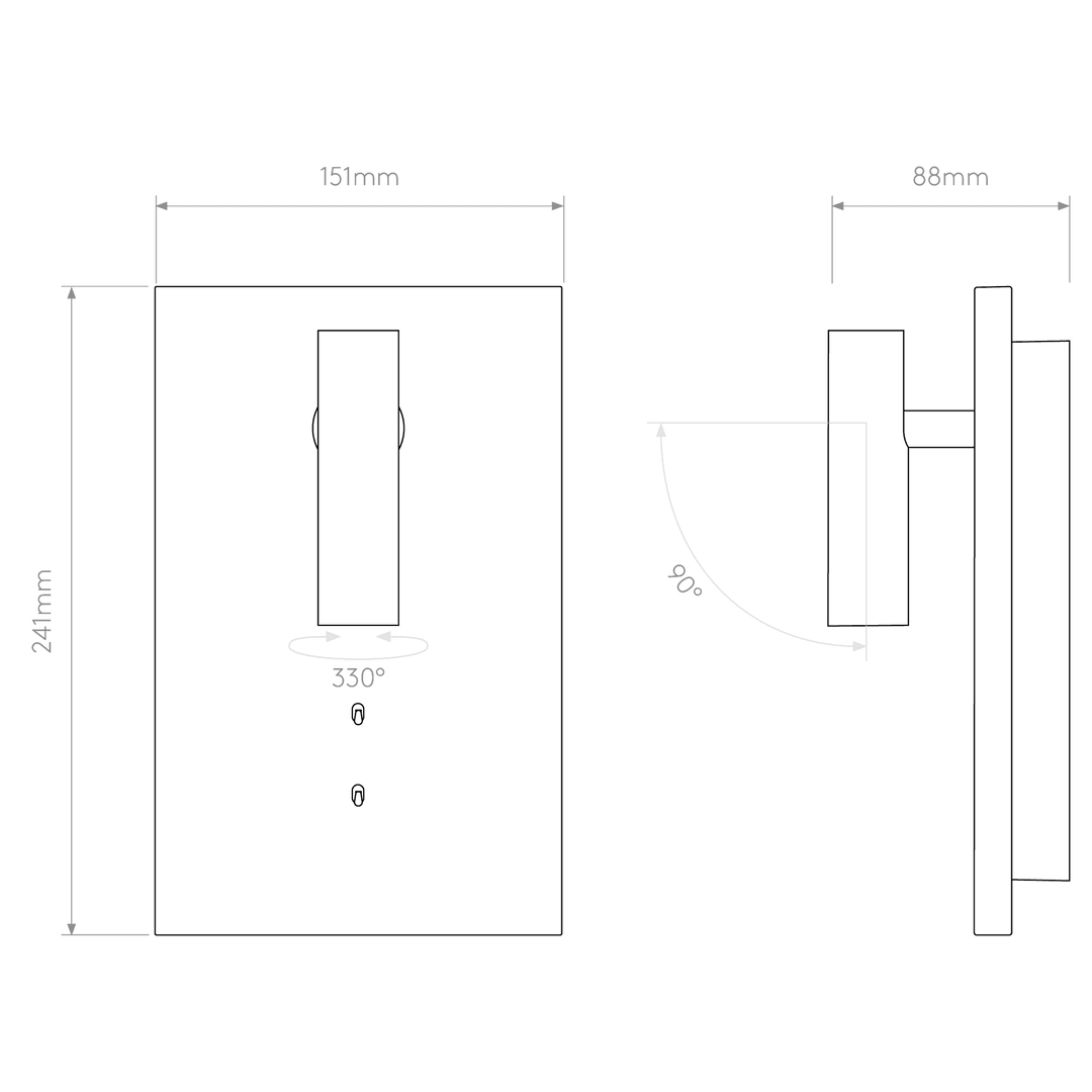 Astro 1352043 Edge Reader Mini LED Wall Light Matt White