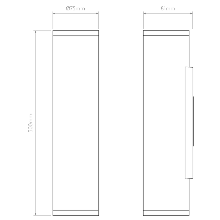 Astro 1428021 Ava 300 Outdoor Wall Light PVD Brushed Brass