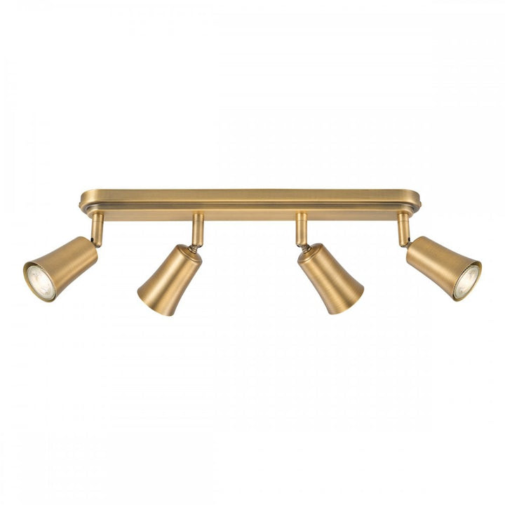 Dar JED8442 Jedrek 4 Light Bar Spotlight Aged Brass