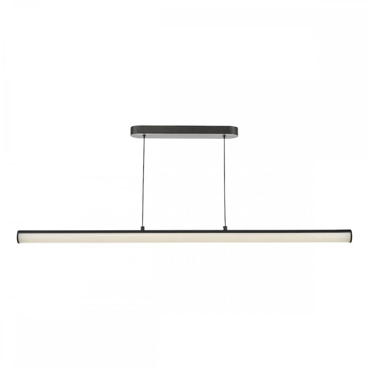 Dar TUB6222 Tube Bar Pendant Satin Black and Opal LED