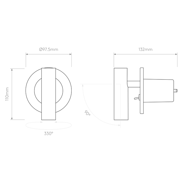 Astro 1058088 Enna Recess Switched LED Reading Light Bronze