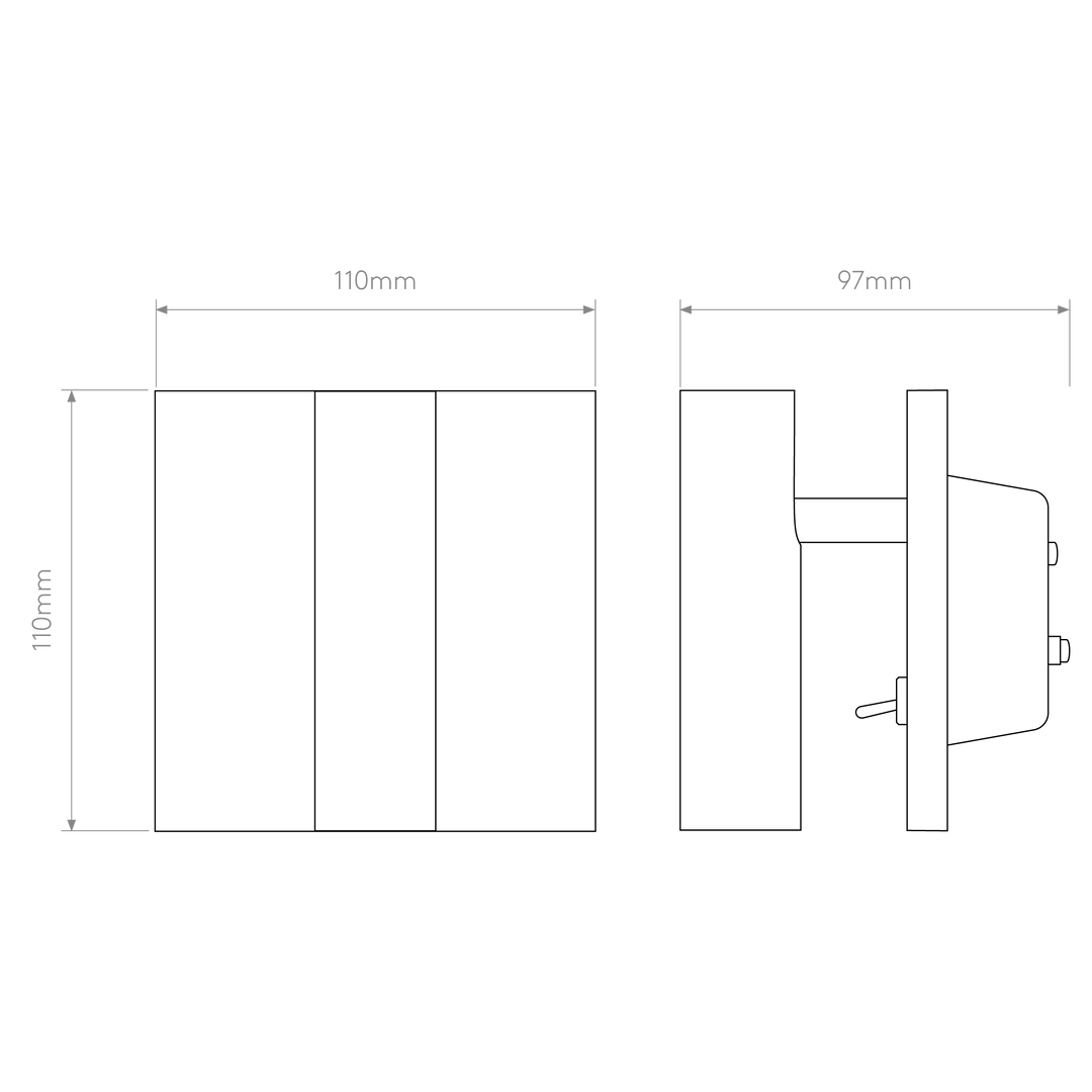 Astro 1058226 Enna Square Switched LED Reading Light Matt White