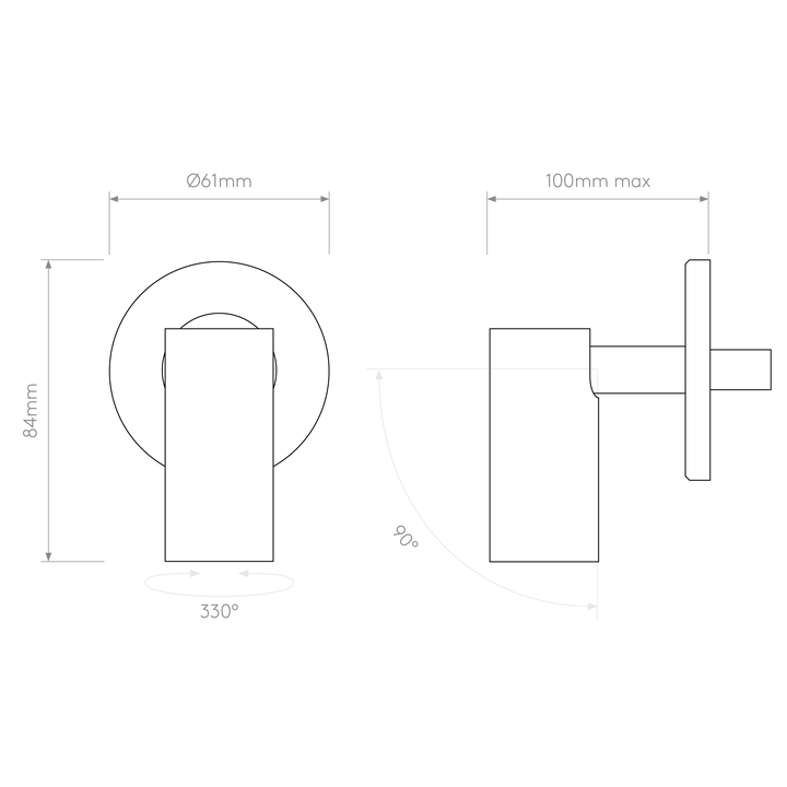 Astro 1407005 Micro Recess Unswitched LED Reading Light Matt Gold