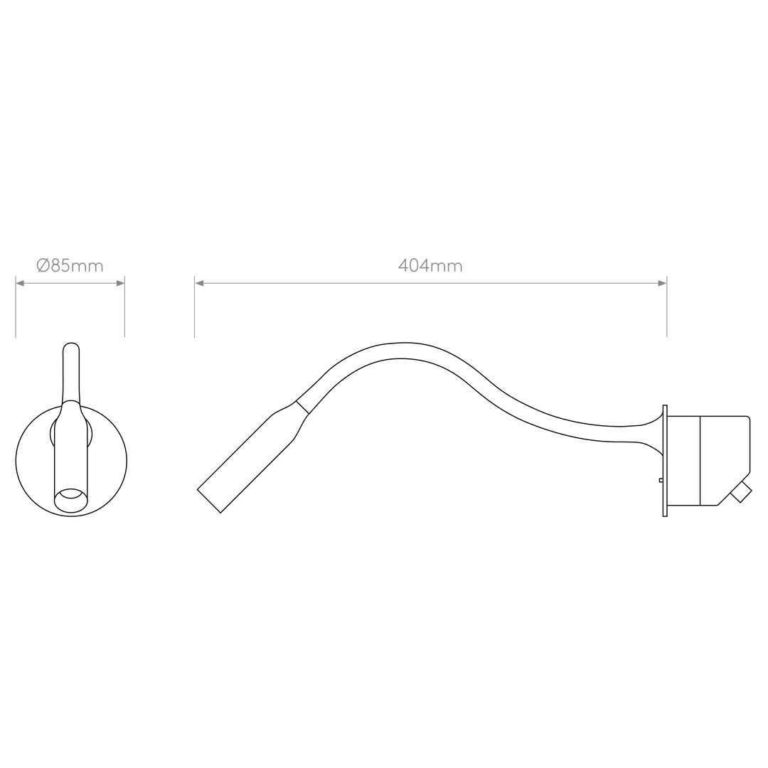 Astro 1435012 Lucca Recessed LED Reading Light Bronze