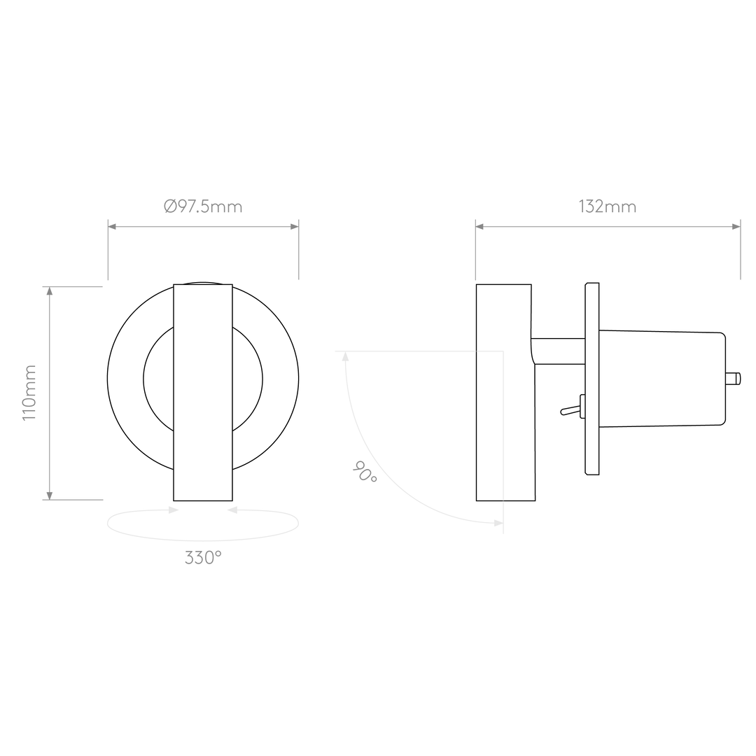 Astro 1058065 Enna Recess Switched LED Reading Light Matt Nickel