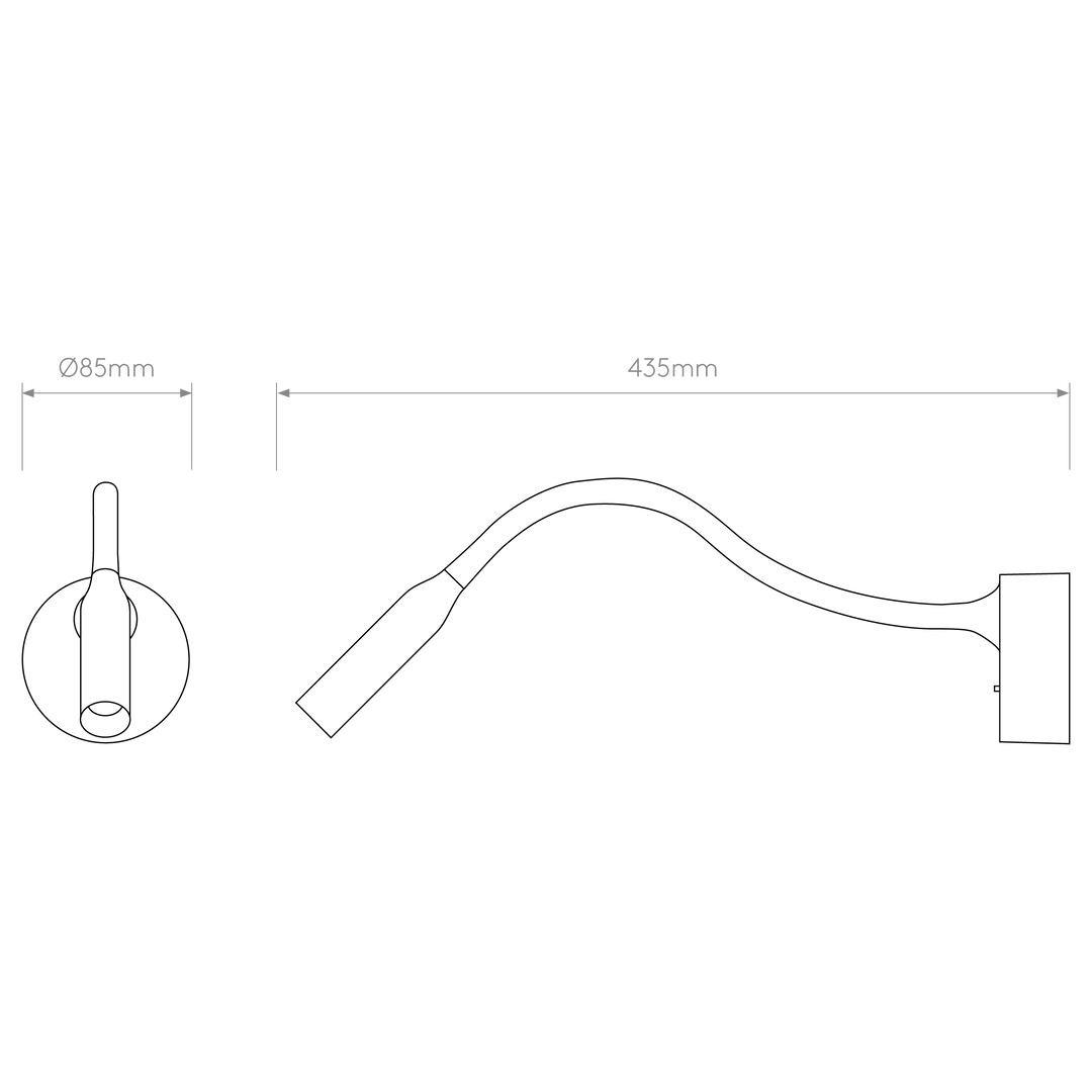 Astro 1435003 Lucca Surface LED Reading Light Matt Gold