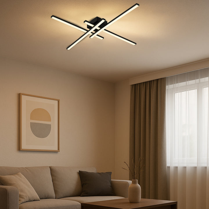 Eglo 75824 Vascella Steel & Plastic LED Neutral White Modern Ceiling Light Square