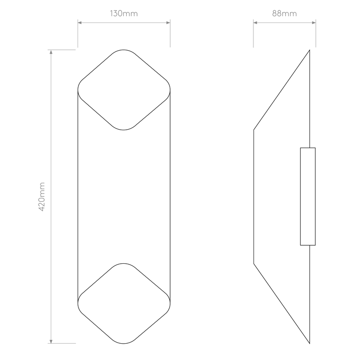 Astro 1481014 Ako 420 Phase LED Wall Light Matt Black
