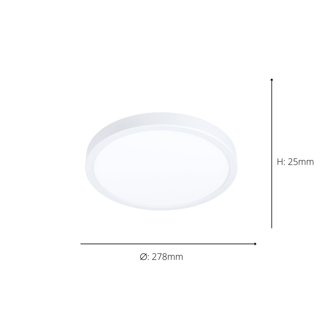 Eglo 901308 Fueva 6 IP20 White Plastic Ceiling Light