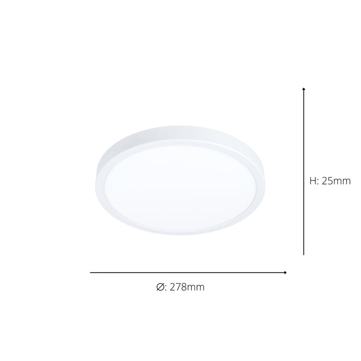 Eglo 901308 Fueva 6 IP20 White Plastic Ceiling Light