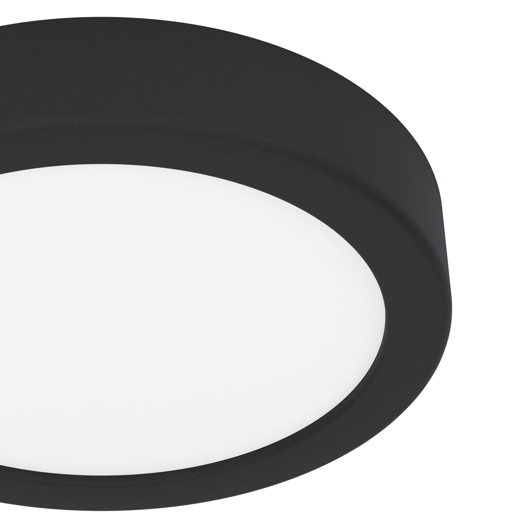 Eglo 901324 Fueva 6 IP44 LED CCT Plastic Ceiling Light (D) 16.6cm Black
