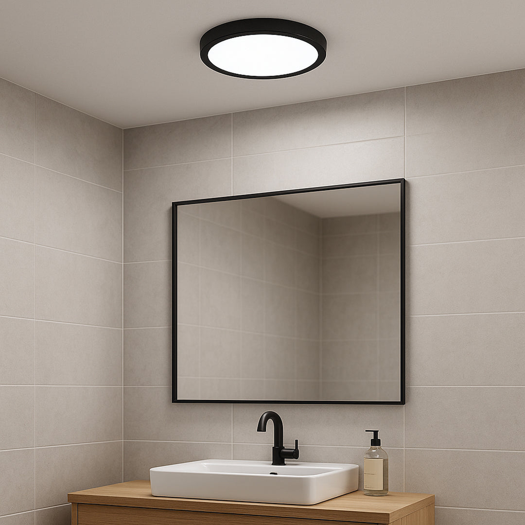 Eglo 901373 Fueva 6-Z Smart Control RGB IP44 Plastic Ceiling Light 27.8cm Black