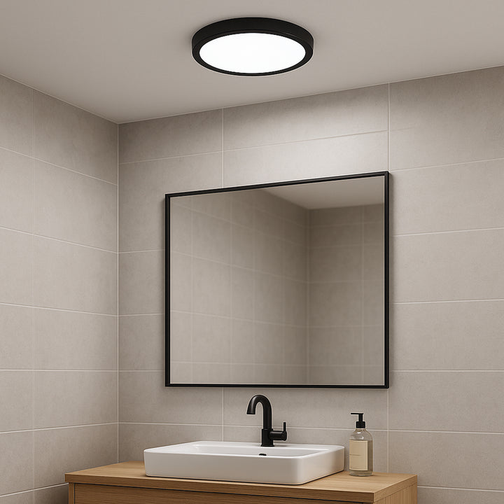 Eglo 901373 Fueva 6-Z Smart Control RGB IP44 Plastic Ceiling Light 27.8cm Black