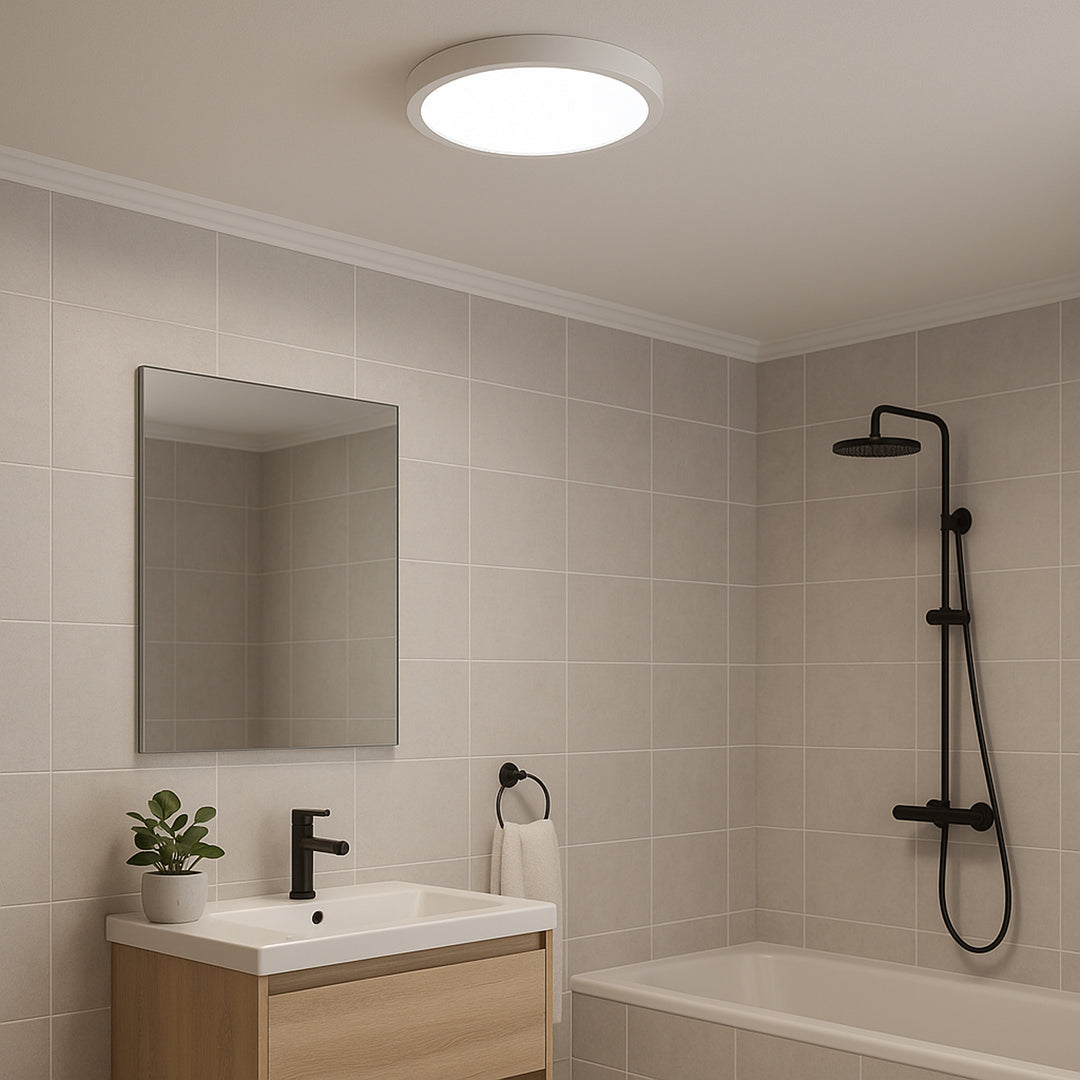 Eglo 901377 Fueva 6-Z Smart Control RGB IP44 Plastic Ceiling Light 27.8cm White