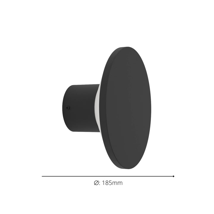 Eglo 901839 Rigosa Modern LED Black Steel Outdoor Wall Light