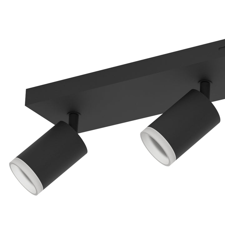 Eglo 901942 Melitello-Z Smart Control RGB LED 4 Light Spotlight Black