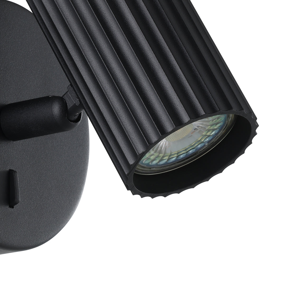 Eglo 902031 Portillo Aluminium & Steel Modern Wall Spotlight Black