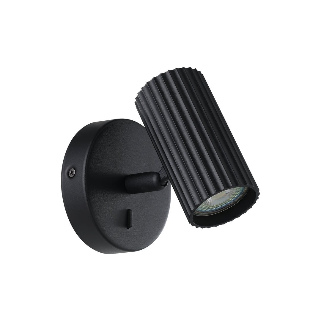 Eglo 902031 Portillo Aluminium & Steel Modern Wall Spotlight Black