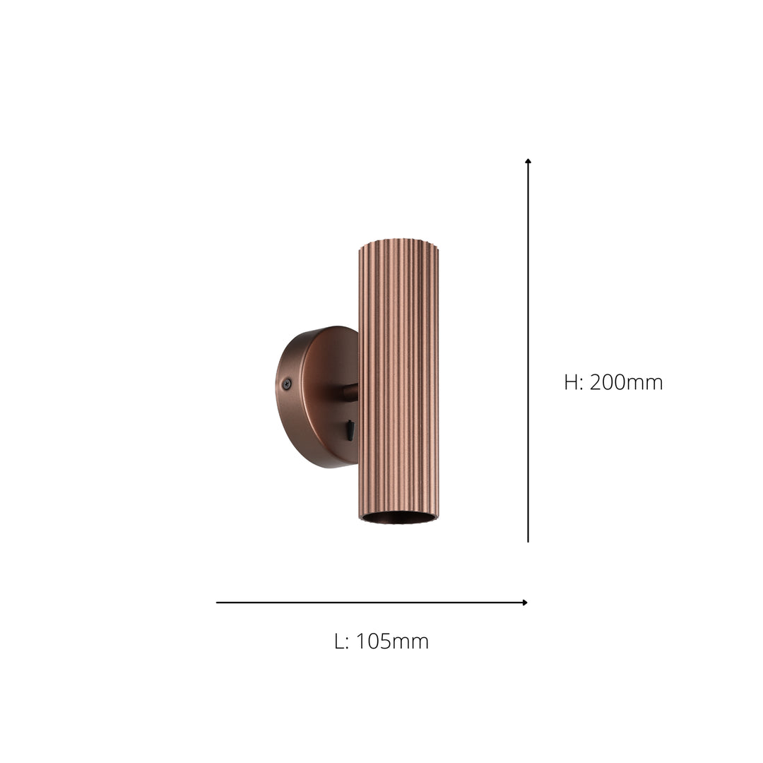 Eglo 902036 Portillo Aluminium & Steel Modern Uplight & Wall Down Light Bronze