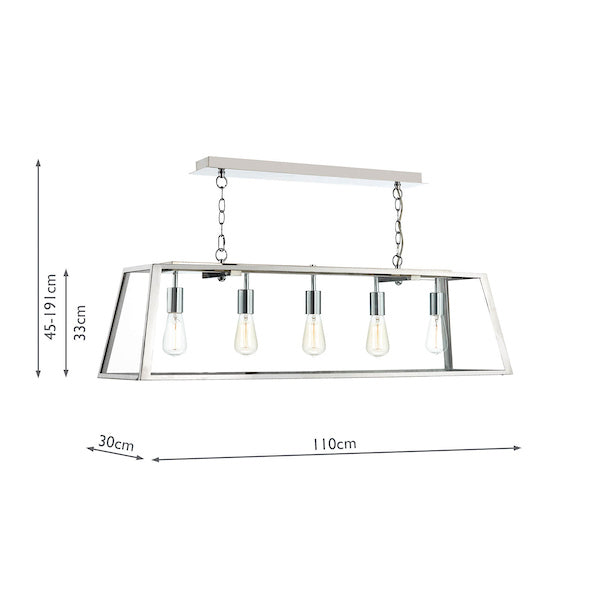 Dar ACA0544 Academy Pendant Stainless Steel