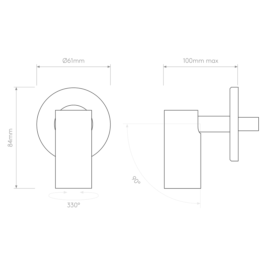 Astro 1407004 Micro Recess Unswitched LED Reading Light Bronze
