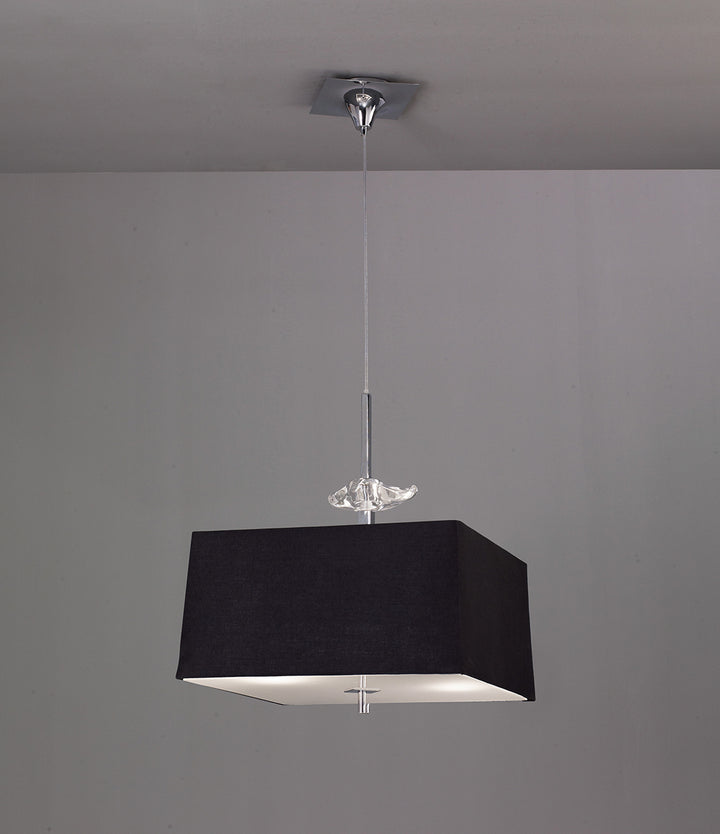 Mantra M0784 Akira Pendant 4 Light Black Shade