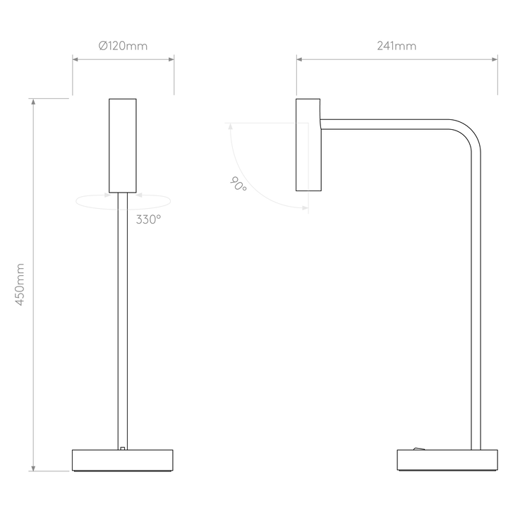 Astro 1058006 Enna Desk LED Table Lamp Matt Black