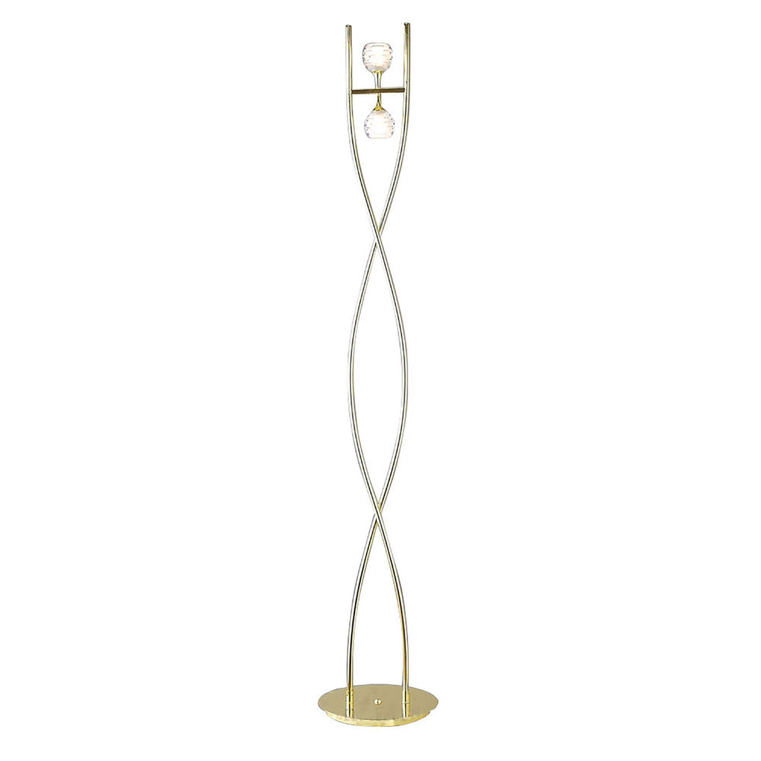 Mantra M0101PB Dali Floor Lamp 2 Light Polished Brass