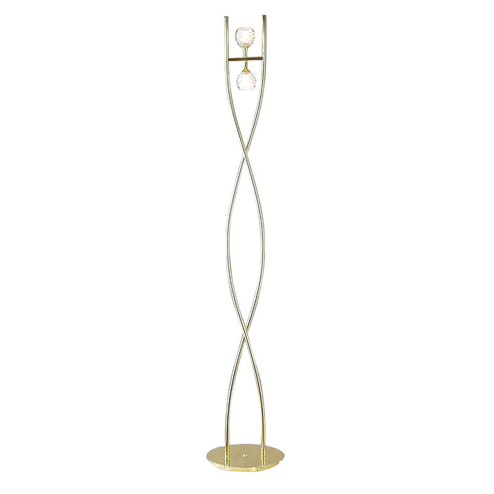 Mantra M0101PB Dali Floor Lamp 2 Light Polished Brass