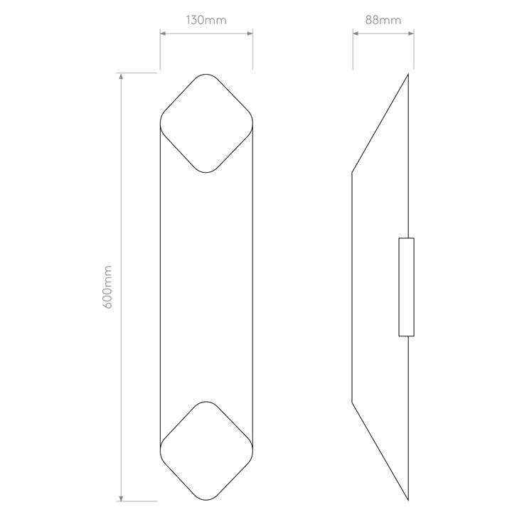 Astro 1481018 Ako 600 Phase LED Wall Light Matt White
