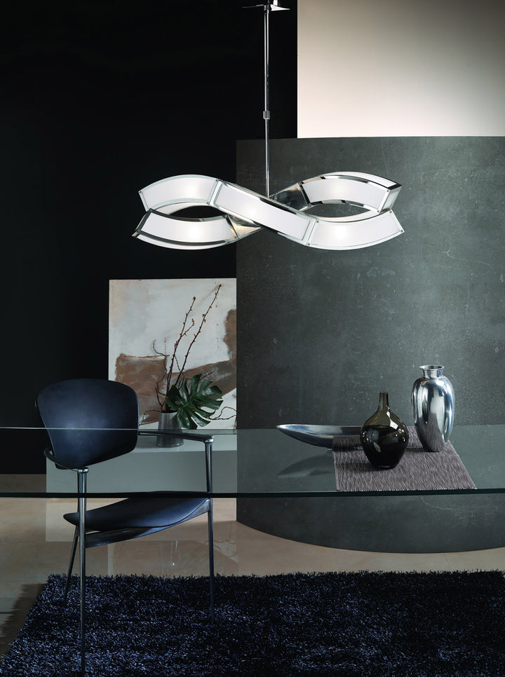 Mantra M0388 Duna E27 Pendant 2 Arm 6 Light Polished Chrome